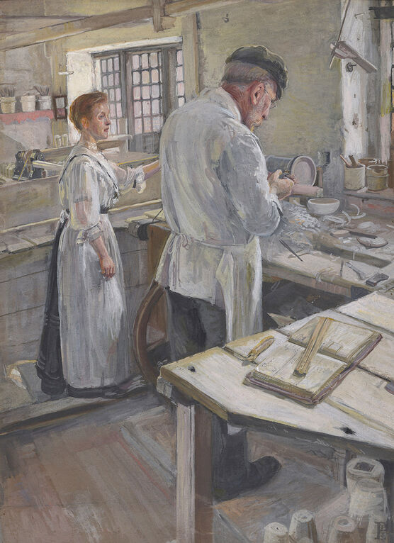 Sylvia Pankhurst: An Old-fashioned Pottery Turning Jasper-ware