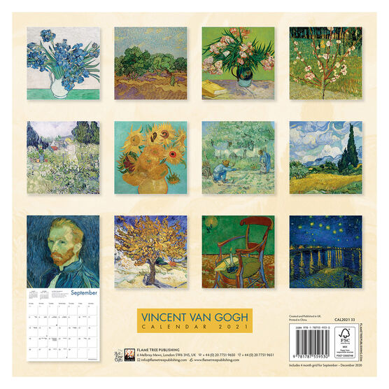 Vincent Van Gogh 21 Calendar Calendars Tate Shop Tate Vincent Van Gogh 21 Calendar Calendars Tate Shop Tate