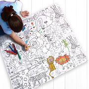 Animals giant paper tablecloth colouring sheet