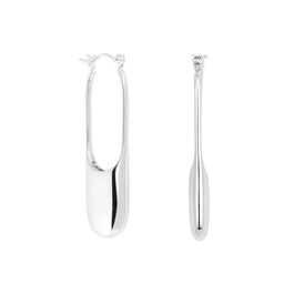 Minimalist silver hoop earrings