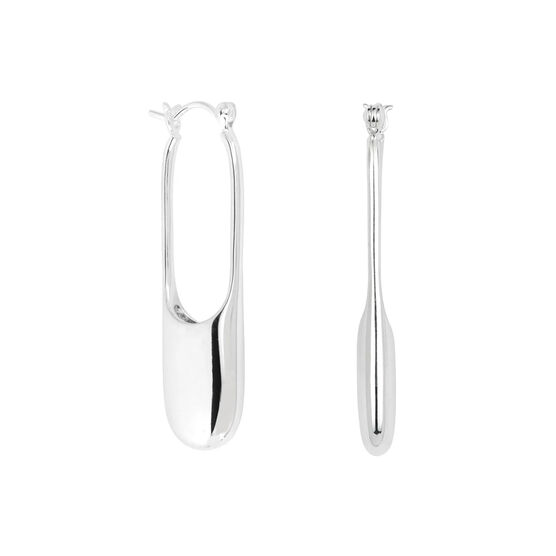 Minimalist silver hoop earrings
