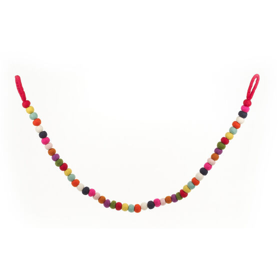 Handmade felt multi-coloured bubble garland