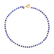 Blue and White glass beaded necklace