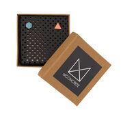 Hexagon and triangle stud earrings