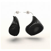 Black Helix 3D printed earrings