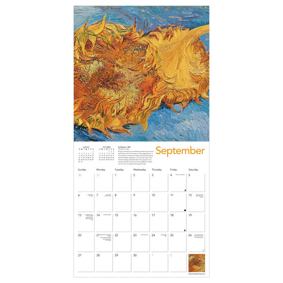 Van Gogh Blooms 2026 wall calendar