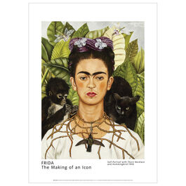 Frida Kahlo Self-Portrait with Thorn Necklace and Hummingbird large poster