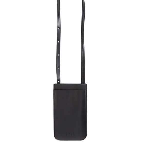 Recycled leather crossbody phone holder