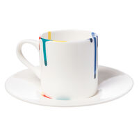 Artist paint drip espresso cup and saucer