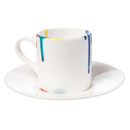 Artist paint drip espresso cup and saucer