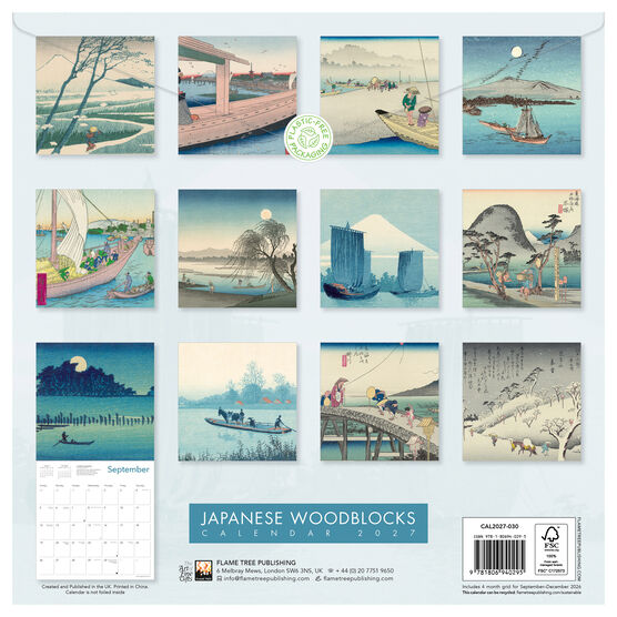 Japanese Woodblocks Calendar 2027