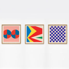 Samson Kambalu framed triptych, 2023