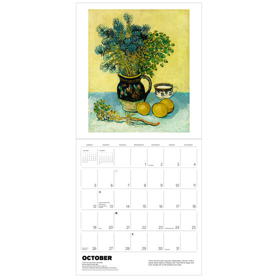 Vincent van Gogh 2025 wall calendar Calendars Tate Shop Tate