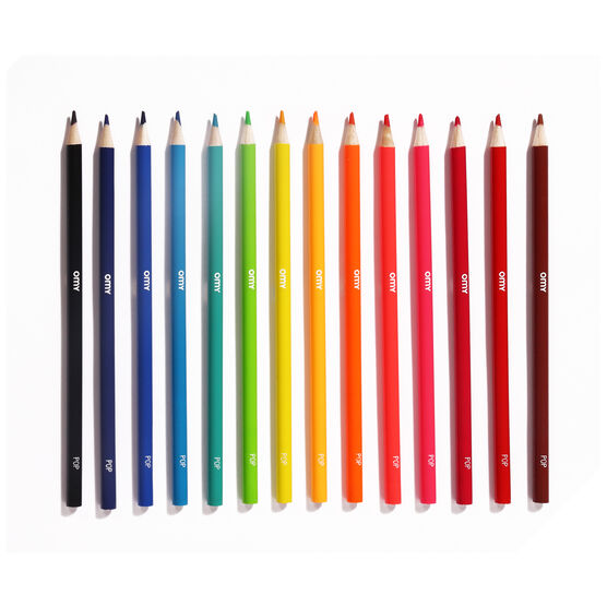 Box of 16 pop coloured pencils