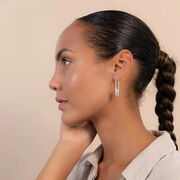 Minimalist silver hoop earrings