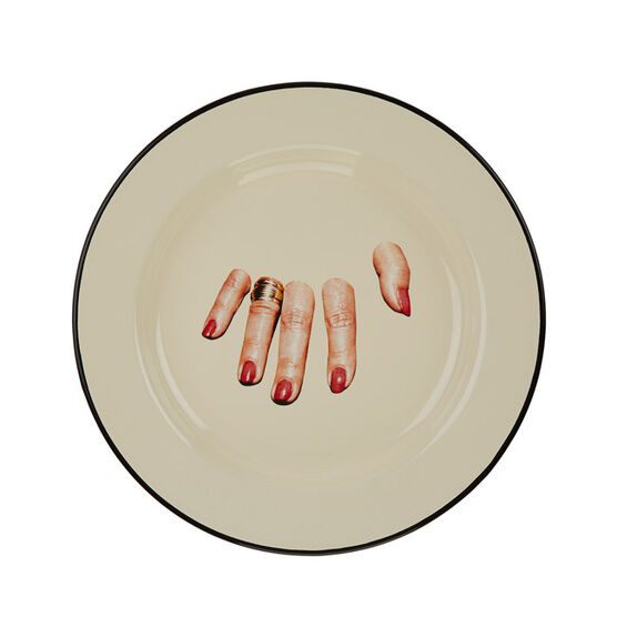 Fingers enamel plate