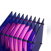 Lop small square blue lamp