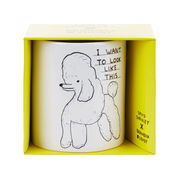 David Shrigley Poodle mug - boxed from the front