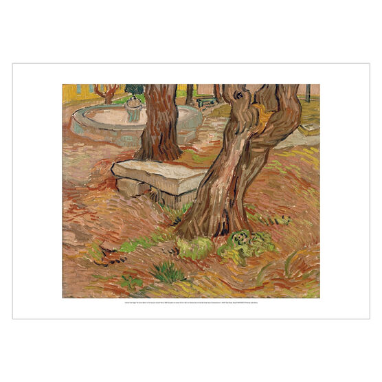 Vincent van Gogh: The Stone Bench in the Asylum at Saint-Remy poster