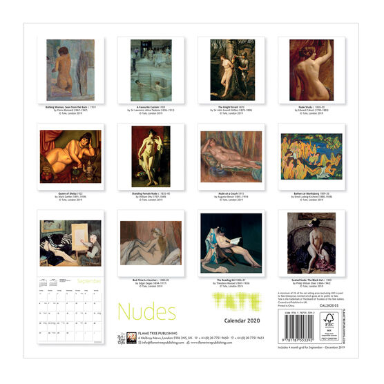 Tate Nudes 2020 calendar