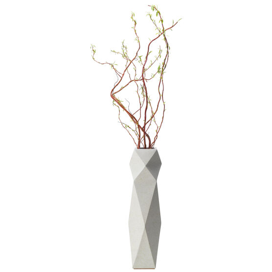 Peppermint faceted vase