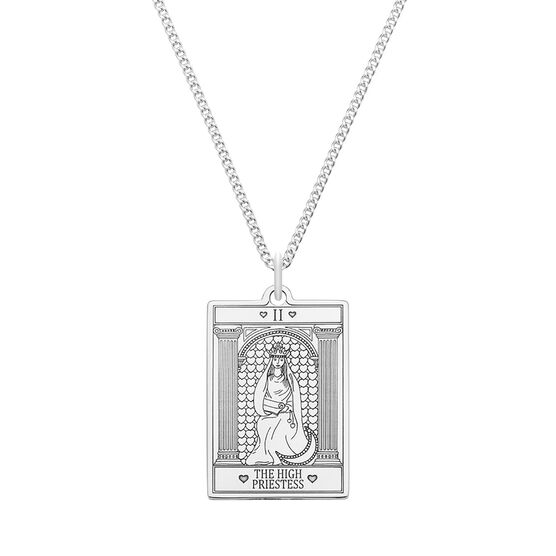 The High Priestess tarot card pendant necklace