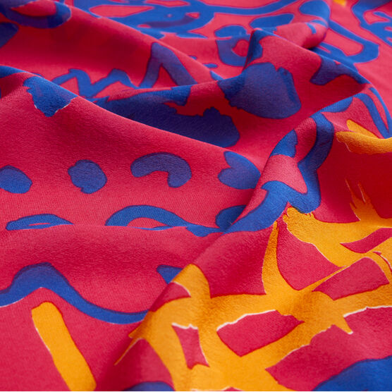 Patrick Heron silk scarf - pink