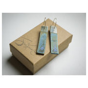 Seascape ceramic earrings