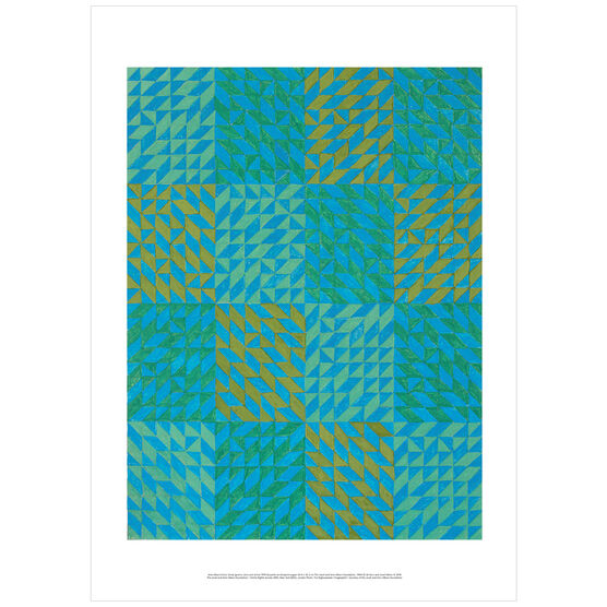 Anni Albers: Colour Study (greens, blue and ochre) poster