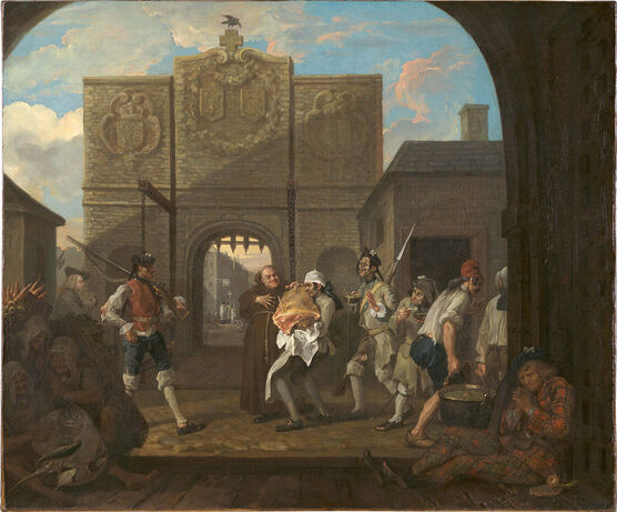 William Hogarth: O the Roast Beef of Old England ('The Gate of Calais')
