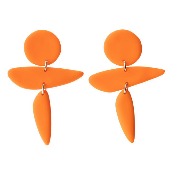 Lua orange drop earrings