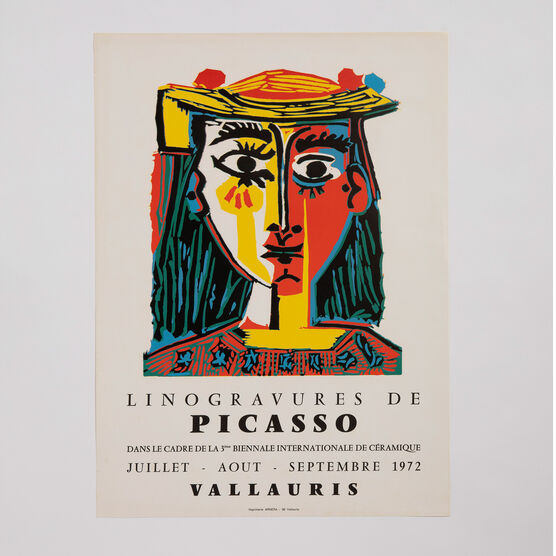 Linogravures de Picasso 1972 rare vintage poster