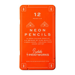 Neon colouring pencil set