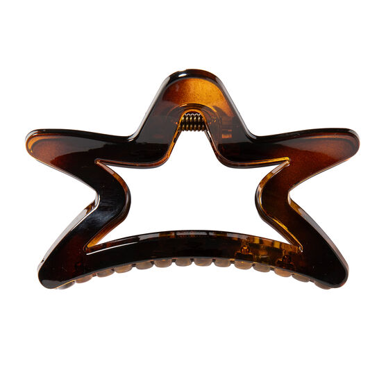 Brown star hair claw