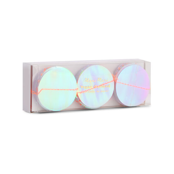Iridescent paper garland