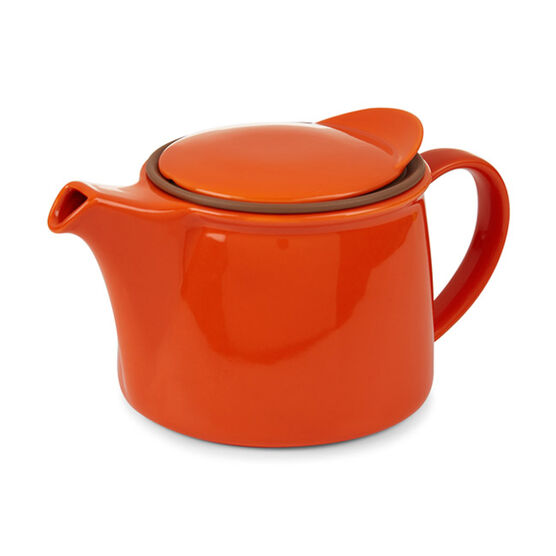 Kinto vermilion porcelain brim teapot