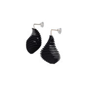Black Helix 3D printed earrings