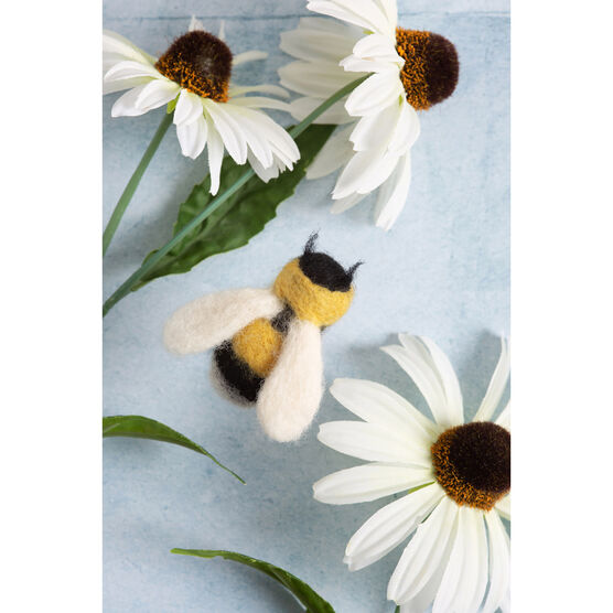 Bee brooch needle felting kit