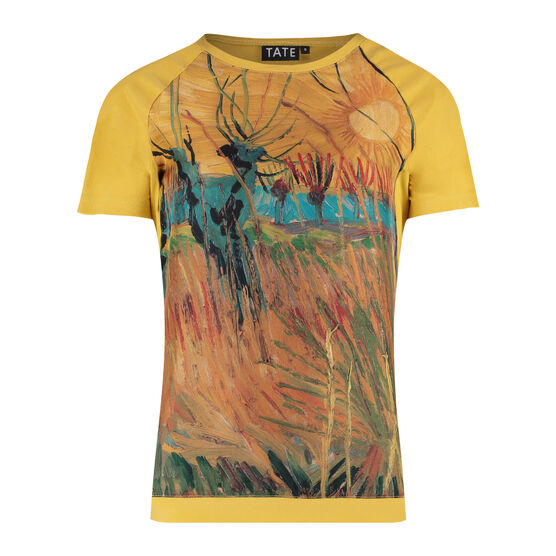 Van Gogh Pollarded Willows, Arles silk t-shirt