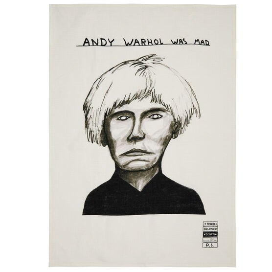 David Shrigley Andy Warhol tea towel