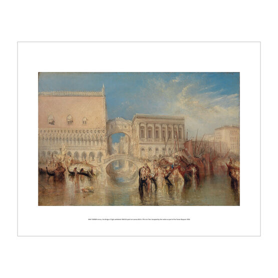 J.M.W. Turner: Venice, Bridge of Sighs exhibition mini print