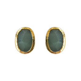 Jade stone stud earrings