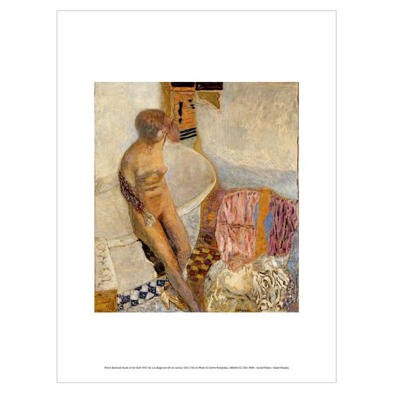 Pierre Bonnard: Nude at Her Bath exhibition print