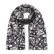 Patrick Heron Monochrome silk scarf