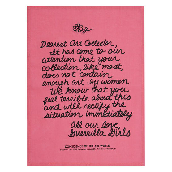 Guerrilla Girls Dear Art Collector handkerchief