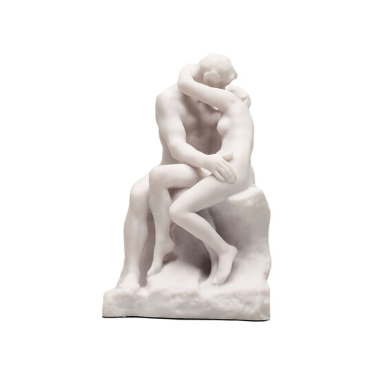 White miniature stature of a couple kissing