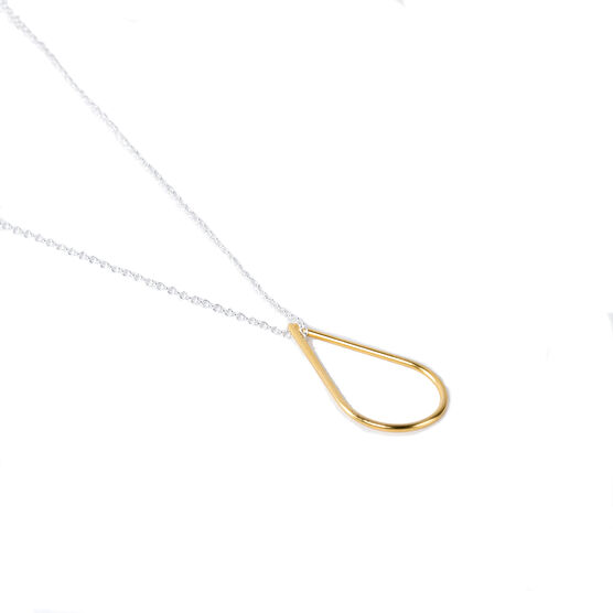 Gold and silver Teardrop necklace