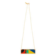 Tom Pigeon rectangle enamel necklace