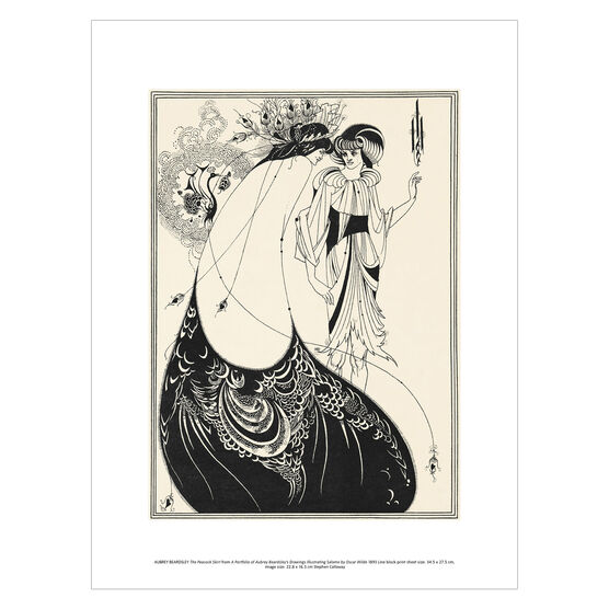 Aubrey Beardsley: The Peacock Skirt exhibition print