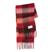 Reykjavik burgundy checked scarf